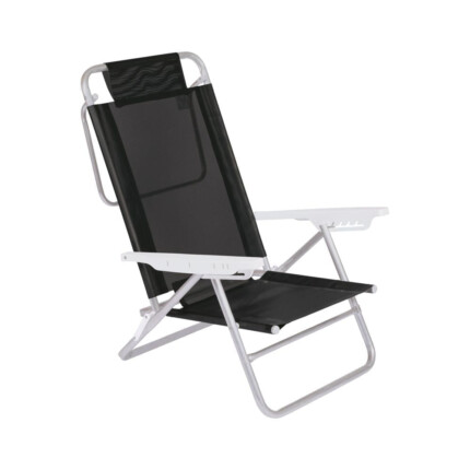 Cadeira Reclinável Summer Preta - Loja Mor - Artigos para sua casa!