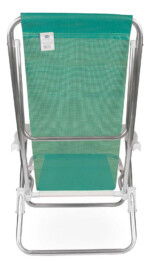 Kit 2 Cadeira Praia Alumínio Reforçada 8 Posições Reclinável Cor Verde