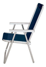 Kit Com Quatro Cadeiras De Praia Conforto Azul Mor 120 Kg