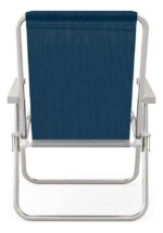 Kit Com Quatro Cadeiras De Praia Conforto Azul Mor 120 Kg