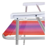 Kit 4 Cadeiras De Praia Alta Alumínio Reforçado Mor Sortida 110kg