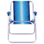 Cadeira Infantil Alta Alumínio Azul - Loja Mor - Artigos para sua casa!